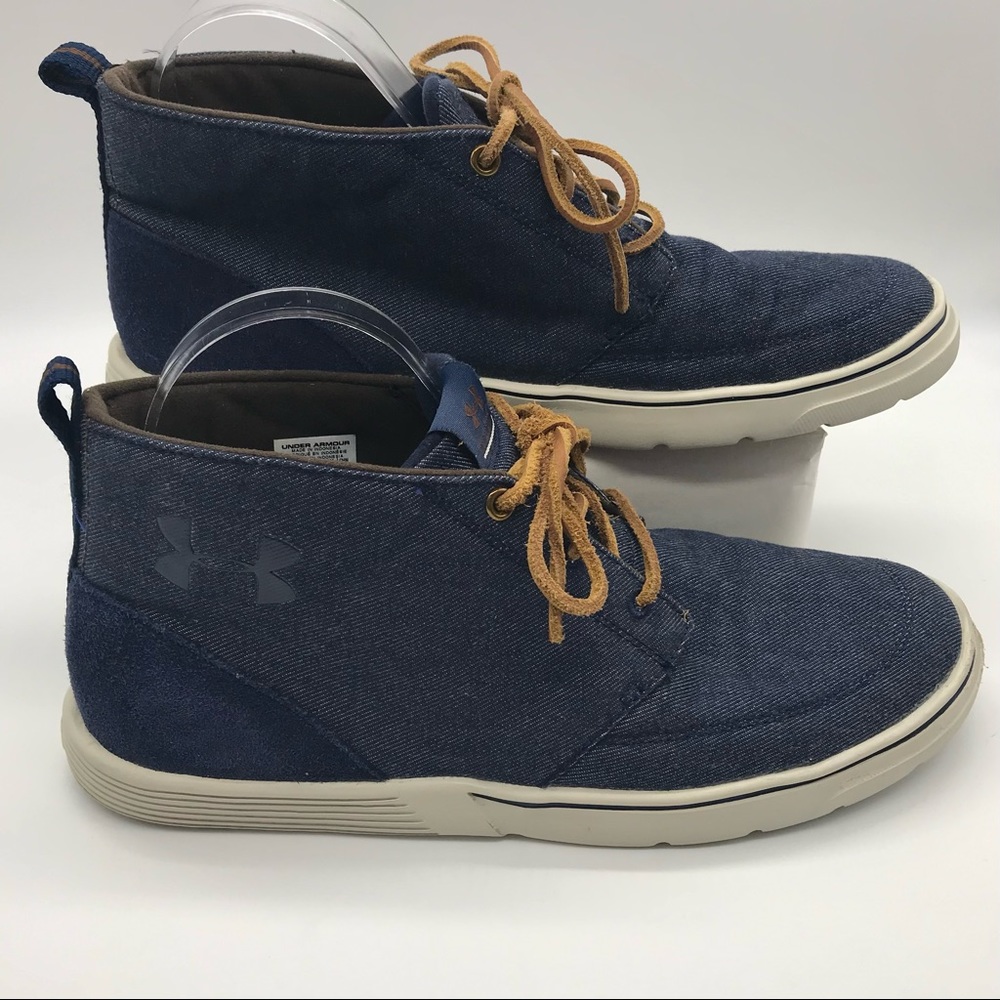 UNDER ARMOUR Sneaker Street Encounter Mid Top Mens size 8. Navy